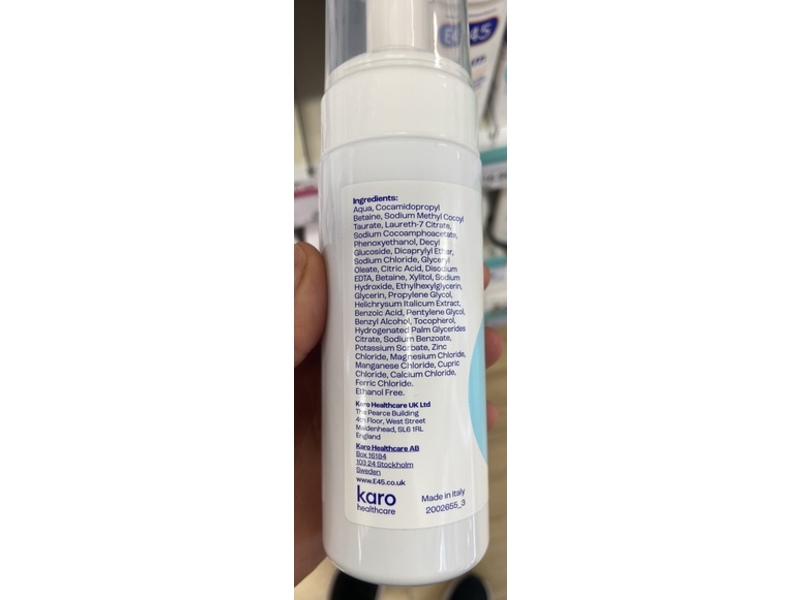 E45 Face Care Hydrating Foam Cleanser, 150 mL