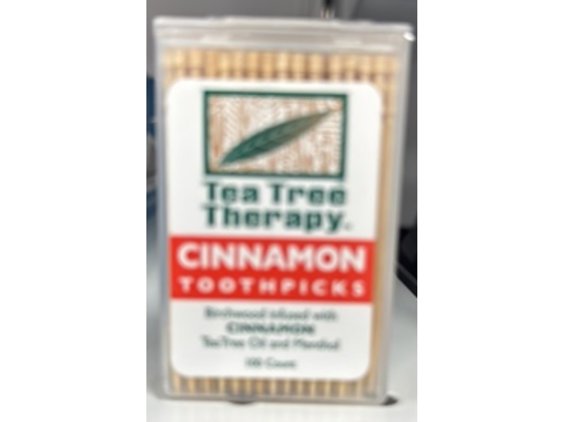 Tea Tree Therapy Toothpicks, Cinnamon, 100 Count