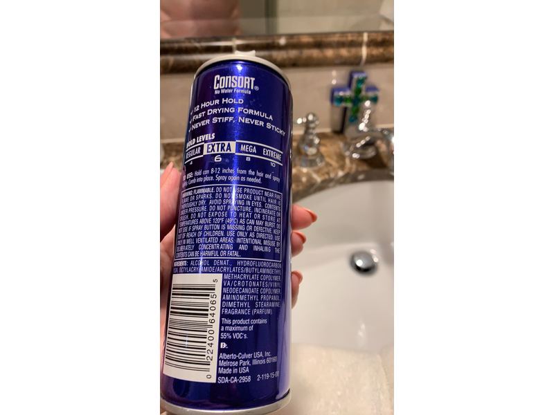 Consort For Men Hair Spray Unscented Extra Hold 8.30 oz (Pack of 2)