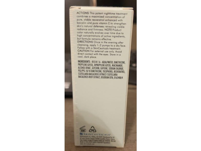 Skinceuticals Resveratrol B E Concentrated Night Serum, 0.5 fl oz/15 mL