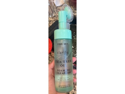 Pink Sky Clarify Foaming Cleanser, Tea Tree Oil, 6.08 fl oz/180 mL