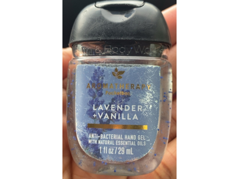 Bath & Body Works Anti-Bacterial Hand Gel, Lavender + Vanilla, 1 fl oz/29 mL