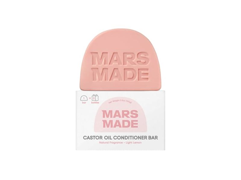 Mars Made Conditioner Bar, Castor Oil+Light Lemon, 3.5 oz/100 g