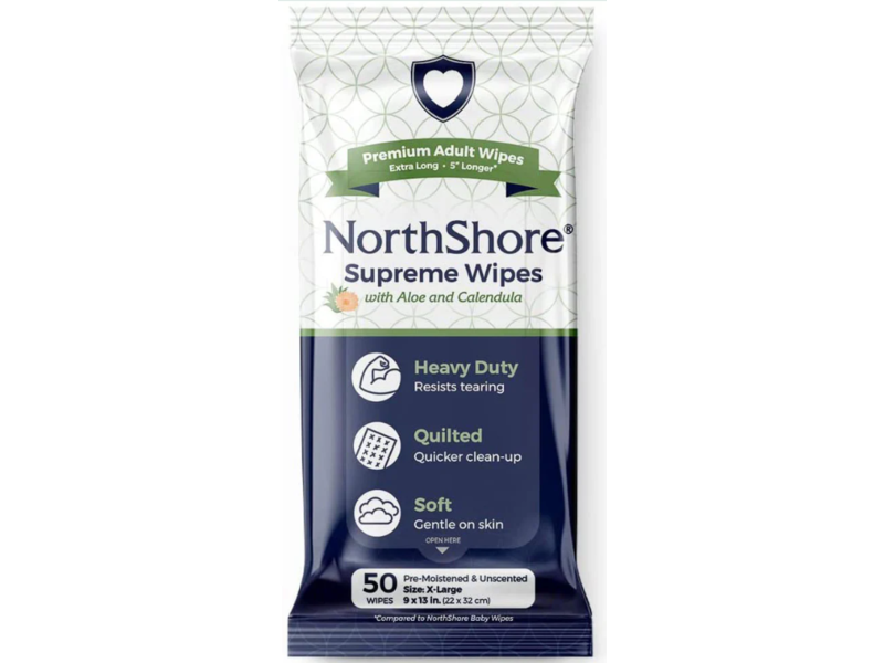 Northshore Supreme Wipes, Aloe And Calendula, 50 Count