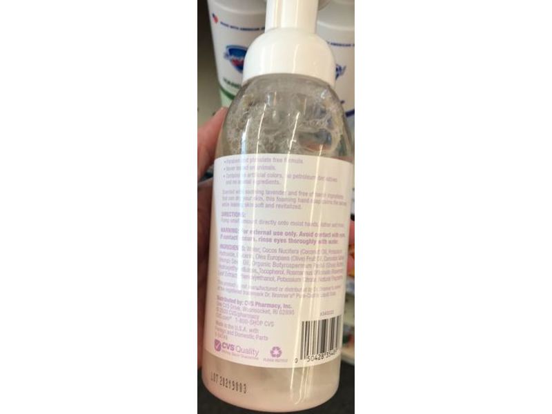 Earth Essentials Pure Castile Foaming Hand Soap, Lavender, 13 fl oz / 384.46 ml