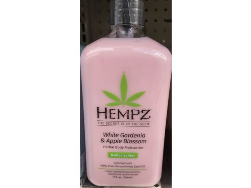 Hempz Herbal Body Moisturizer, White Gardenia & Apple Blossom, 17 fl oz/500 mL