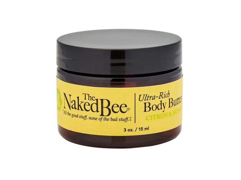 The Naked Bee Ultra-Rich Body Butter, Citron & Honey, 3 oz/15 mL