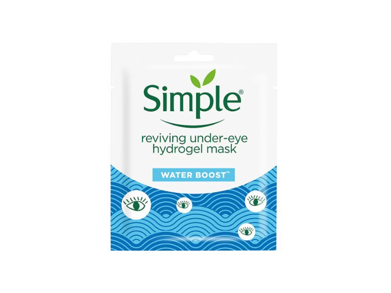 Simple Water Boost Reviving Under-Eye Hydrogel Mask, 4 g, 1 Pair