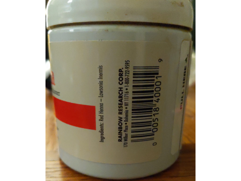 Rainbow Research Henna Hair Color & Conditioner, Red, 4 oz/113 g