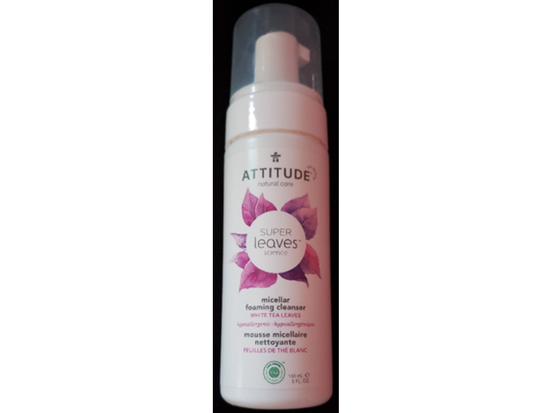 Attitude Micellar Foaming Cleanser, White Tea Leaves, 5 fl oz/150 mL