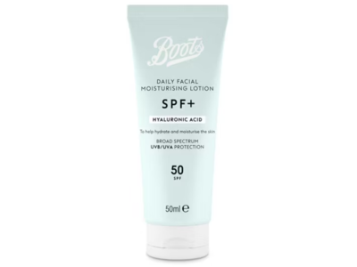 Boots Daily Facial Moisturising Lotion, SPF+, Hyaluronic Acid, 5 mL