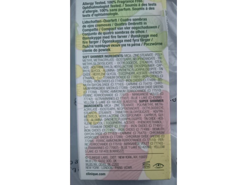 Clinique All About Shadow Quad, 10 Going Steady, 0.11 oz/3.3 g