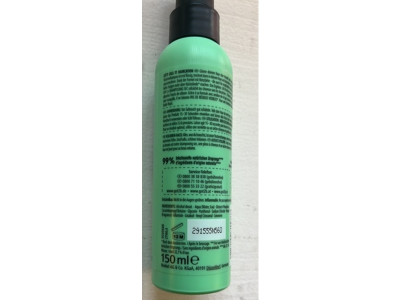 Got2b Trocken Shampoo, Liquid To Dry Spray, 150 mL