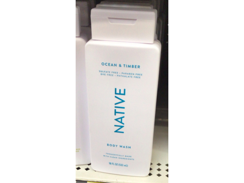 Native Body Wash, Ocean & Timber, 18 oz/532 mL