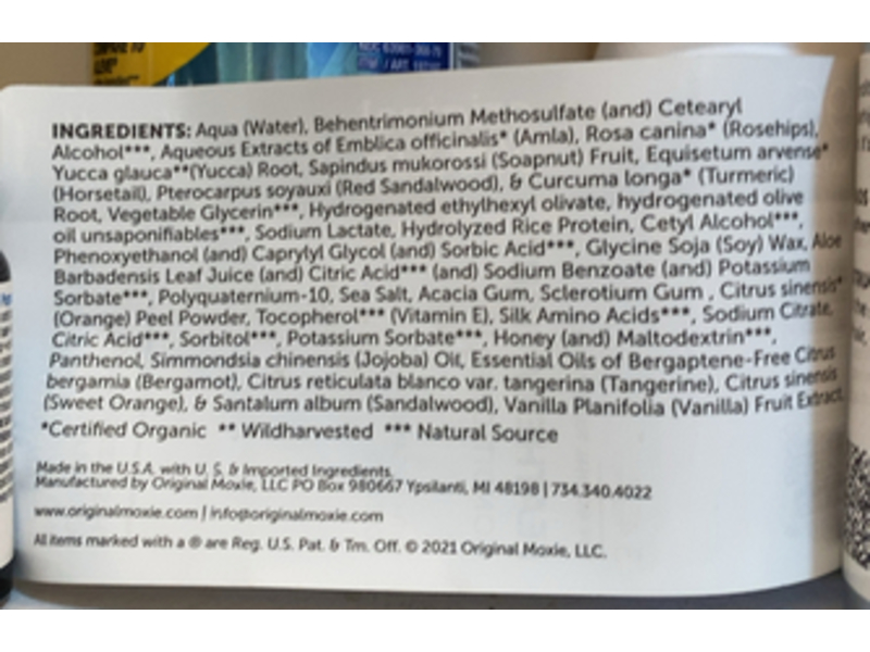 Original Moxie Featherweight Conditioner, Organic Rose Hips, 3.4 fl oz/100 mL