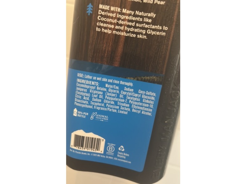 Every Man Jack Hydrating Body Wash, Mountain Air, 28.8 fl oz/852 mL