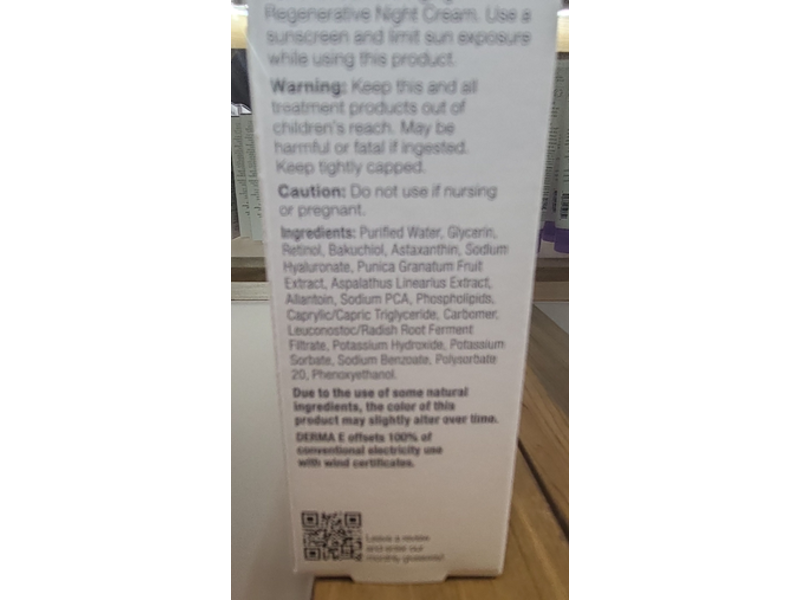 Derma E Retinol Concentrated Serum, Pomegranate Extract, 1 fl oz/30 mL