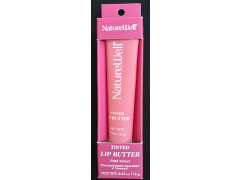 NatureWell Tinted Lip Butter, Pink Velvet, 0.53 oz/15 g