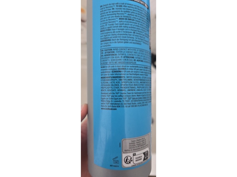 Bed Head Tigi Recovery Moisture Rush Conditioner, 25.36 fl oz/750 mL