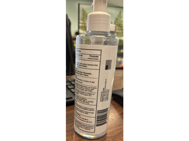 Veeda Hand Sanitizer, Lemon Zest Scent, 8 fl oz/236 mL