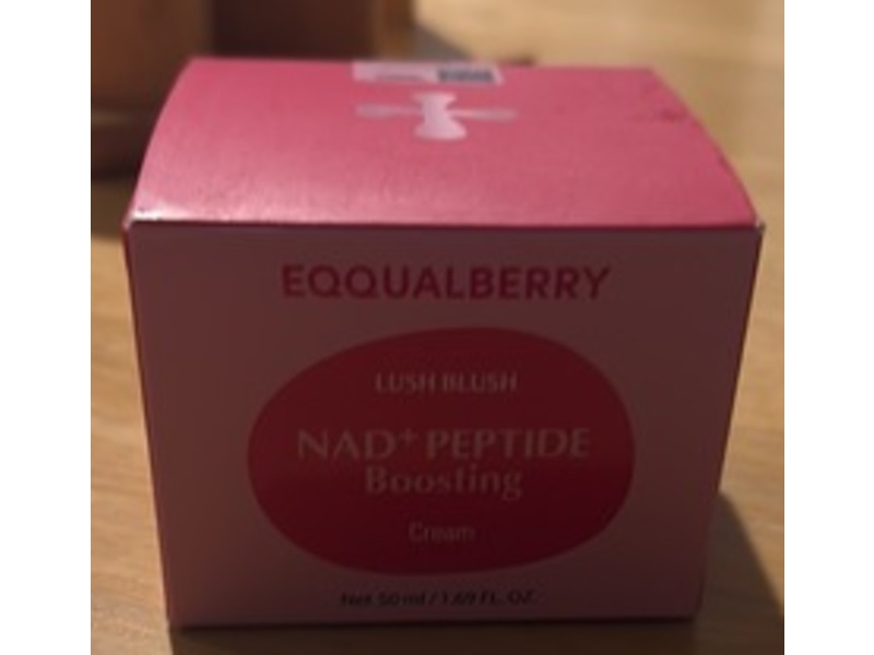 Eqqualberry Lush Blush Cream, Nad + Peptide Boosting, 1.69 fl oz/50 mL
