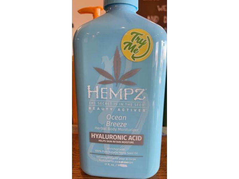 Hempz Herbal Body Moisturizer, Ocean Breeze, 17 fl oz/500 mL