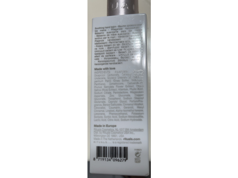 Rituals Of Sakura Flowering Hand Balm, Rice Milk & Cherry Blossom, 5.9 fl oz/175 mL