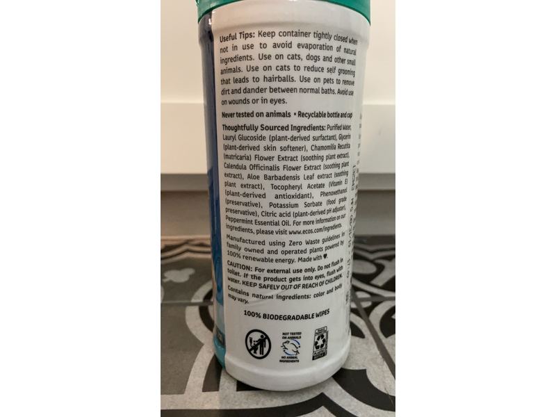 ECOS Pet Wipes, 35 CT