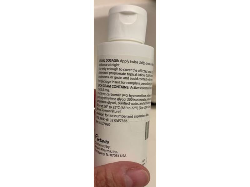 Clobetasol Propionate Topical Lotion, 0.05%, 4fl oz/118 mL Actavis (RX)