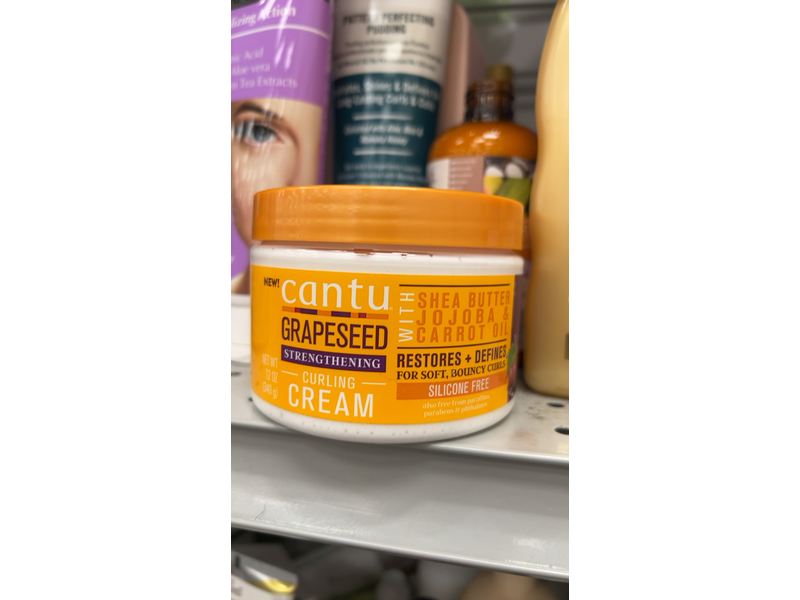 Cantu Grapeseed Strengthening Gel, Grapeseed Oil & Shea Butter, Alcohol Free, 18.5 oz/524 g, Pack Of 2