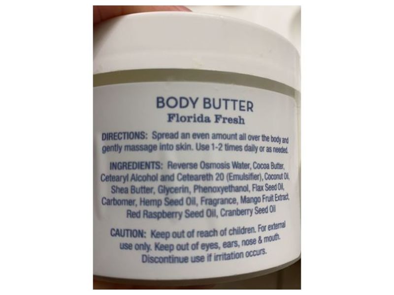 Naples Soap Company Body Butter, Florida Fresh, 9 oz/255 g