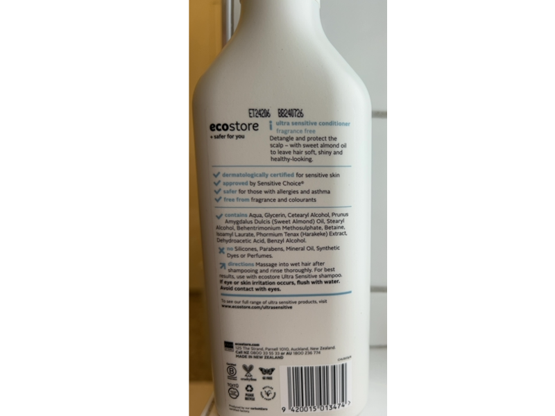 Ecostore Ultra Sensitive Conditioner, 11.8 fl oz/350 mL