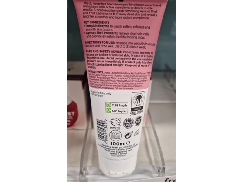 Superdrug B. Enzyme Glow Facial Scrub, 100 mL