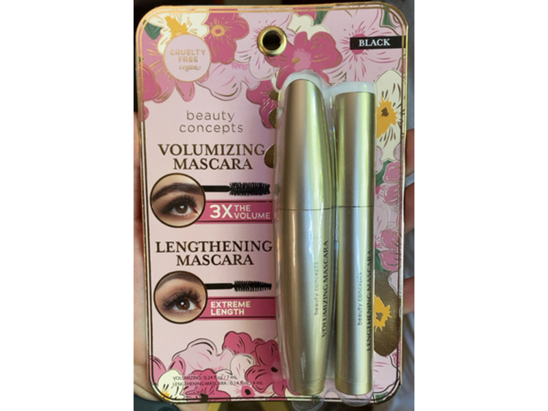 Beauty Concepts Volumizing & Lengthening Mascara Duo, Black