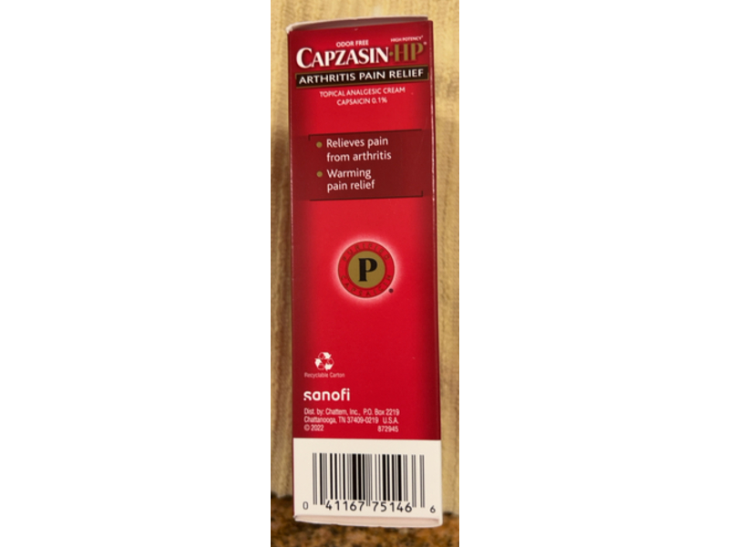 Sanofi Capzasin-HP Arthritis Pain Relief, Capsaicin, 1.5 oz/42.5 g