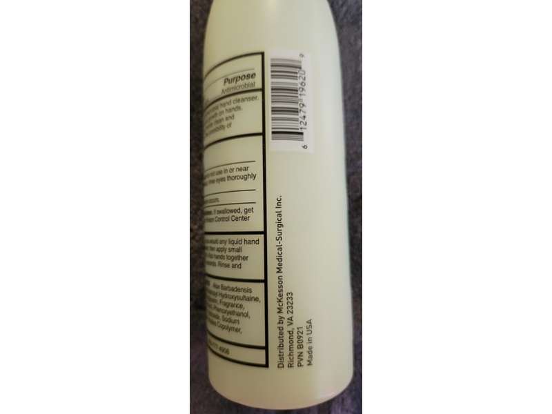 McKesson Antimicrobial Lotion Soap, Aloe + Herbal Scent, 8 oz/237 mL
