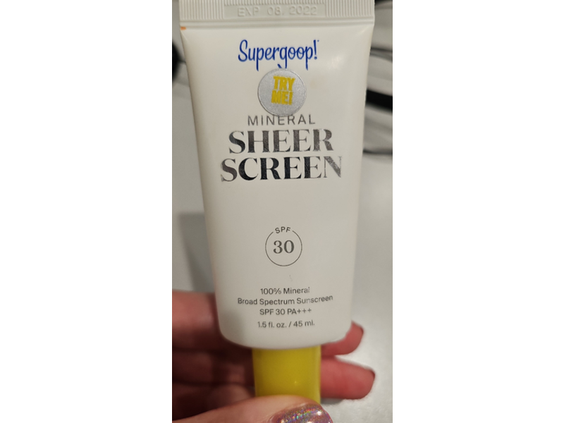 Supergoop! Mineral Sheer Sunscreen, SPF 30 PA+++, 1.5 fl oz/45 mL, Pack Of 2