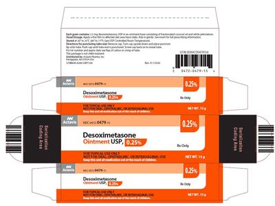 Desoximetasone Ointment USP 0.25%, 15 g Activas Pharma (RX)