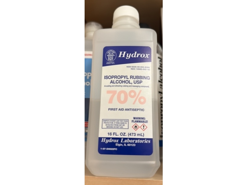 Hydrox Isopropyl Rubbing Alcohol First Aid Antiseptic, 16 fl oz/473 mL