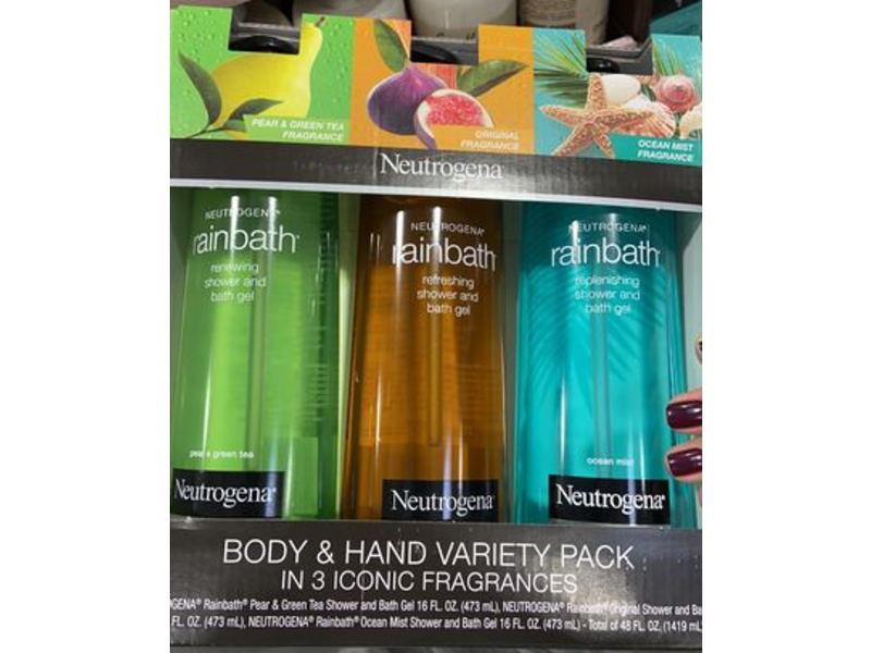 Neutrogena Shower & Both Gel, Rain bath, Pear & Green Tea, 16 fl oz/473 mL