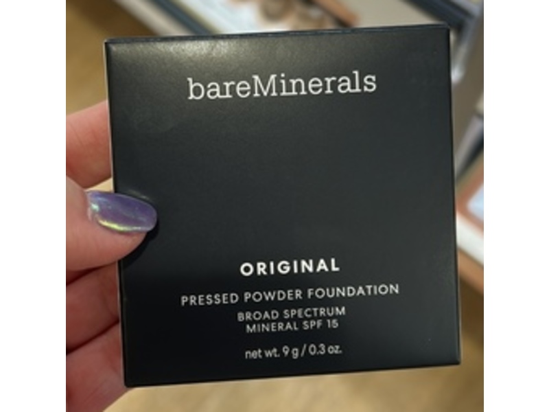 BareMinerals Original Pressed Powder Foundation, SPF 15, Tan 19, 0.3 oz/9 g