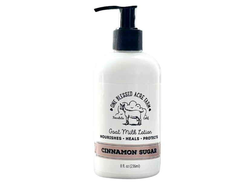 One Blessed Acre Farm Goat Milk Lotion, Cinnamon Sugar, 8 fl oz/236 mL