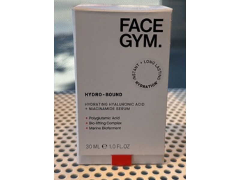 Face Gym. Hydro Bound Serum, Hyaluronic Acid+Niacinamide, 1 fl oz/30 mL