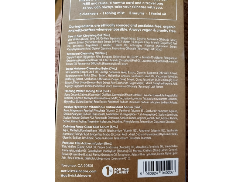 Activist Skincare Refillable Trial & Travel Kit