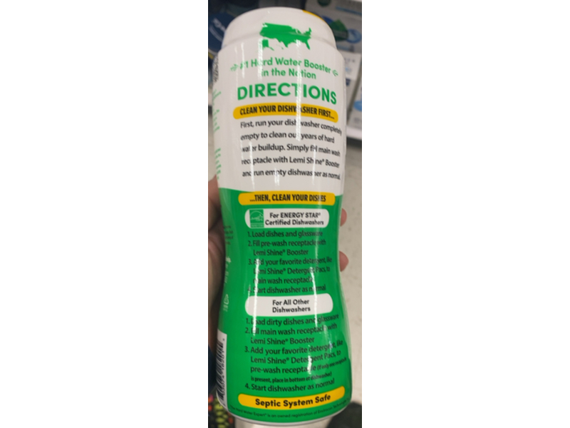 Lemi Shine Dish Detergent Booster, Fresh Lemon, 20 oz/567 g