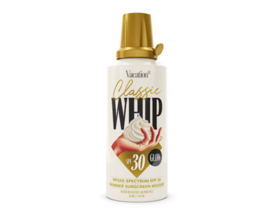 Vacation Classic Whip Glow Shimmer Sunscreen Mousse, SPF 30, 4 oz/113 g