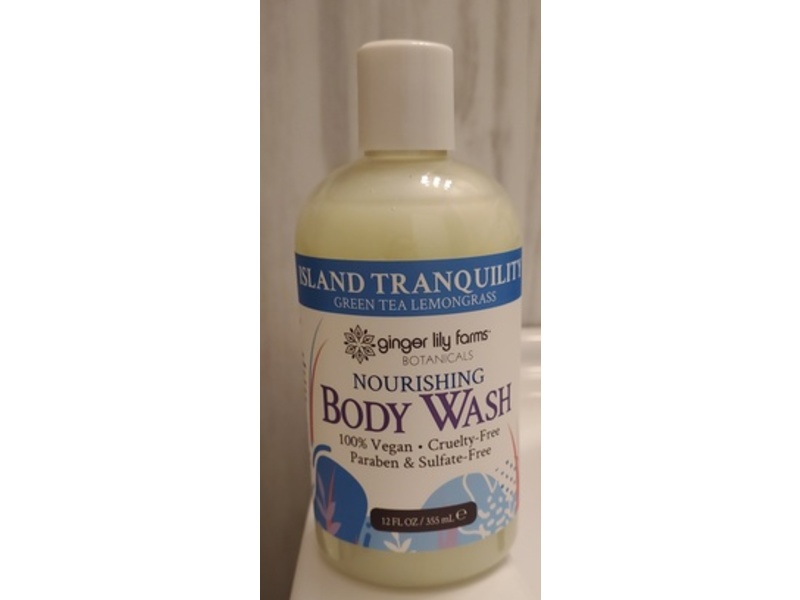 Ginger Lily Farms Botanicals Nourishing Body Wash, Island Tranquility Green Tea Lemongrass, 12 fl oz/355 mL