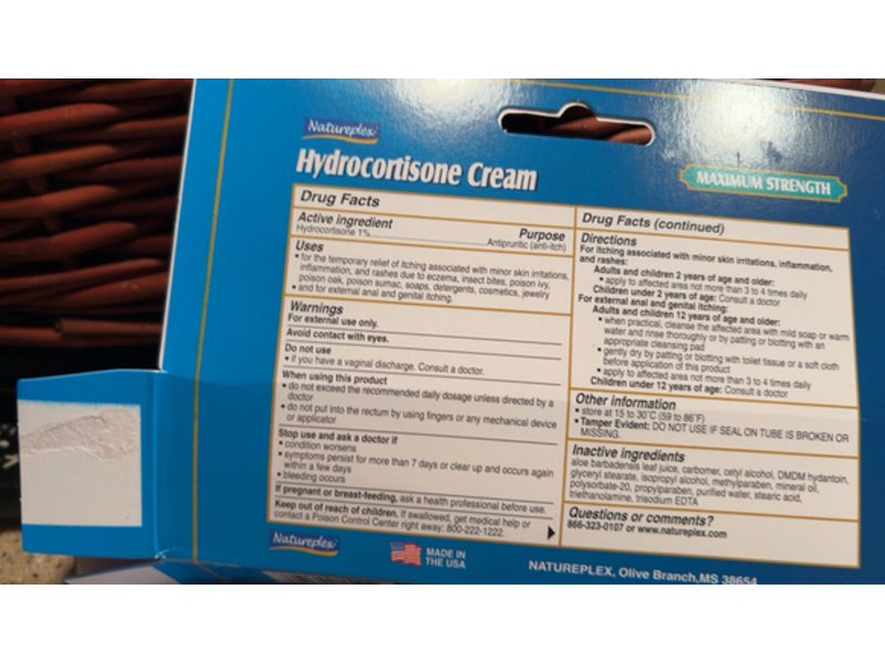 Natureplex Hydrocortisone Cream, 1.5 oz/42.5 g