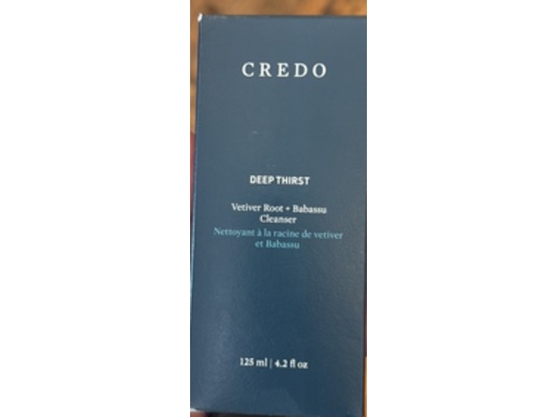 Credo Vetiver Root + Babassu Cleanser, Deep Thirst, 4.2 fl oz/125 mL