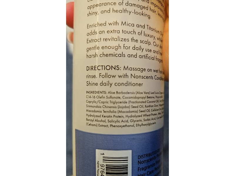Non Scents Clean & Simple Daily Shampoo, 8 fl oz/236 mL